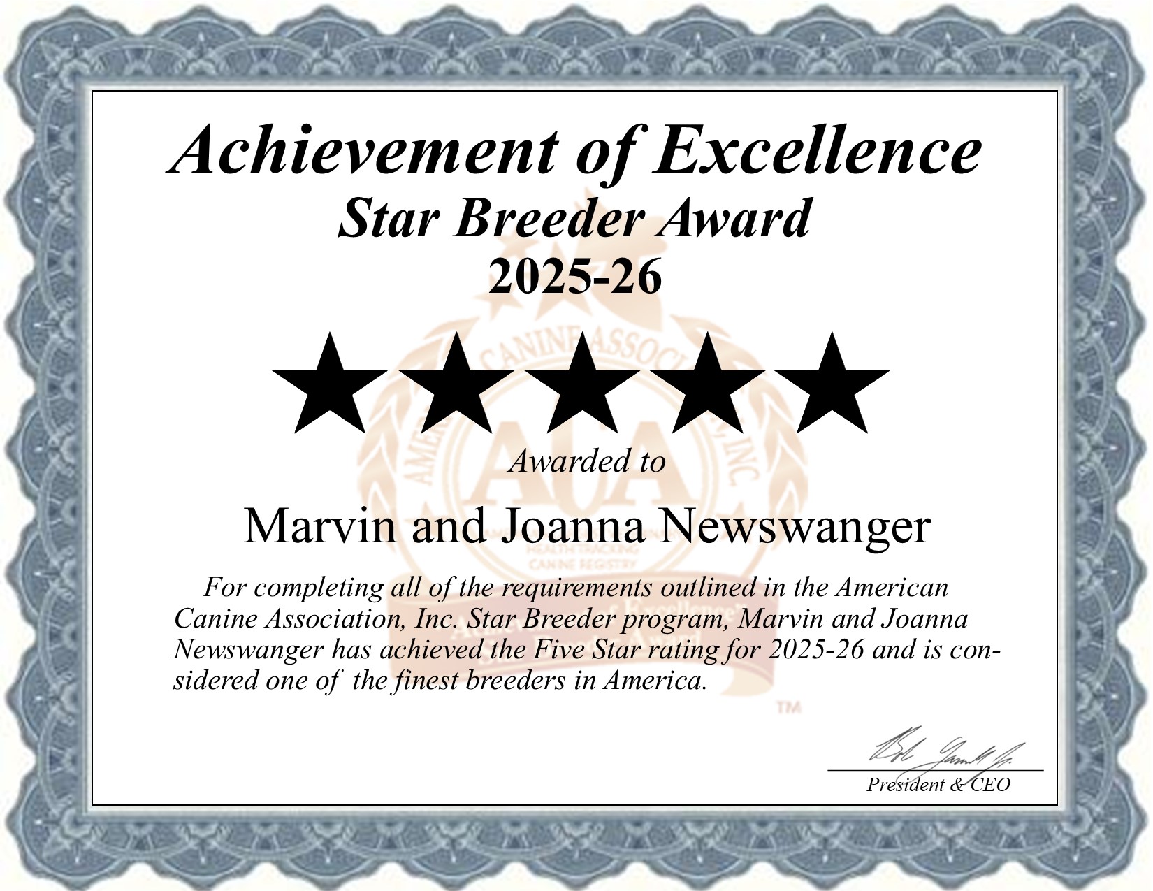 Marvin & JoAnna, Newswanger, dog, breeder, star, certificate, Marvin & JoAnna-Newswanger, Vista, IA, Iowa, puppy, dog, kennels, mill, puppymill, usda, 5-star, aca, ica, registered, Cavapoo, none